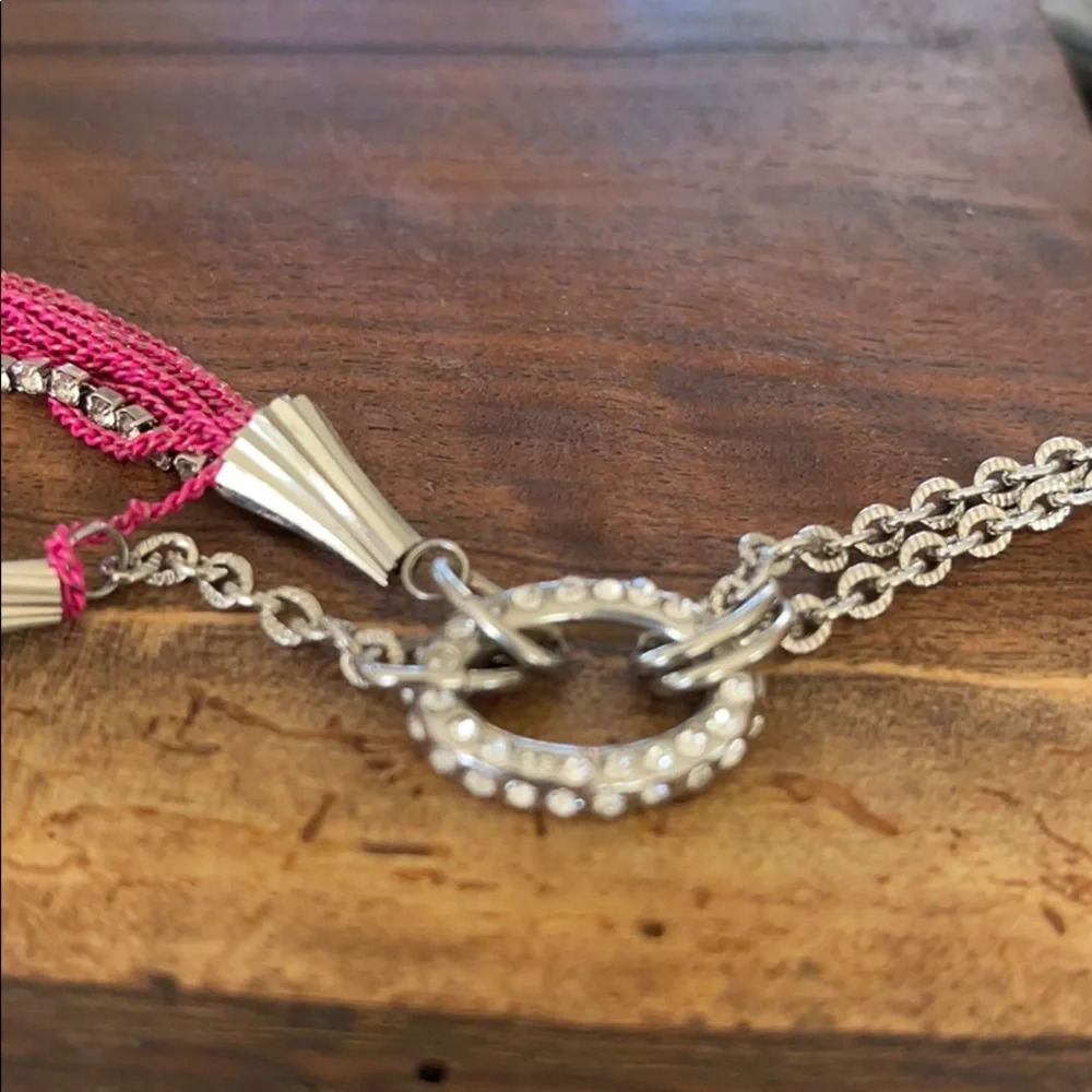 3x$25 ❤️ New York &Co Pink Tassel Chain Necklace ❤️ - Picture 6 of 11